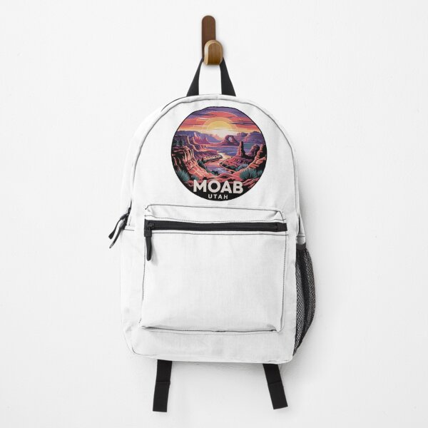Item preview, Moab Utah Canyon Sunset - Colorful Desert River Landscape Badge designed and sold by CircinusStore.
