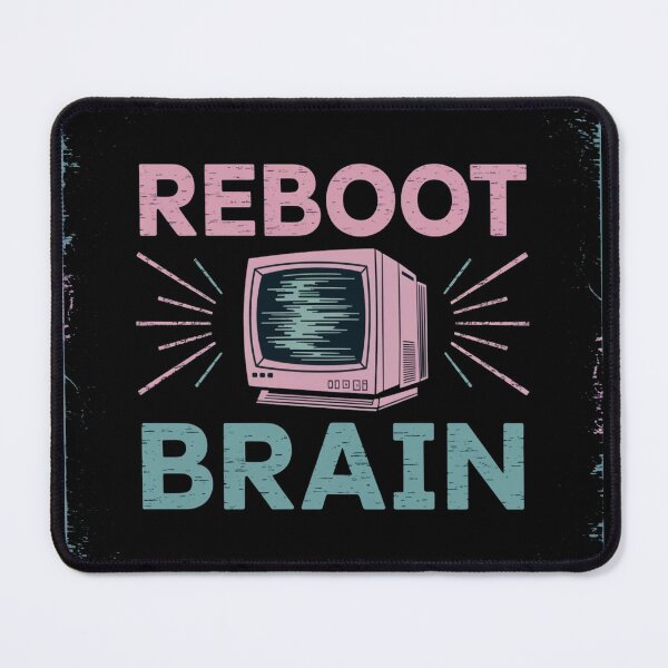 Item preview, REBOOT YOUR BRAIN - Vintage 80s Glitch CRT Design designed and sold by Thompika.
