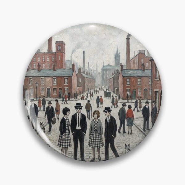 Artikelvorschau, Beton-Dschungel: Die zweifarbige Stadt (im Stil von L.S. Lowry) entworfen und verkauft von MikeHawkinWorld.