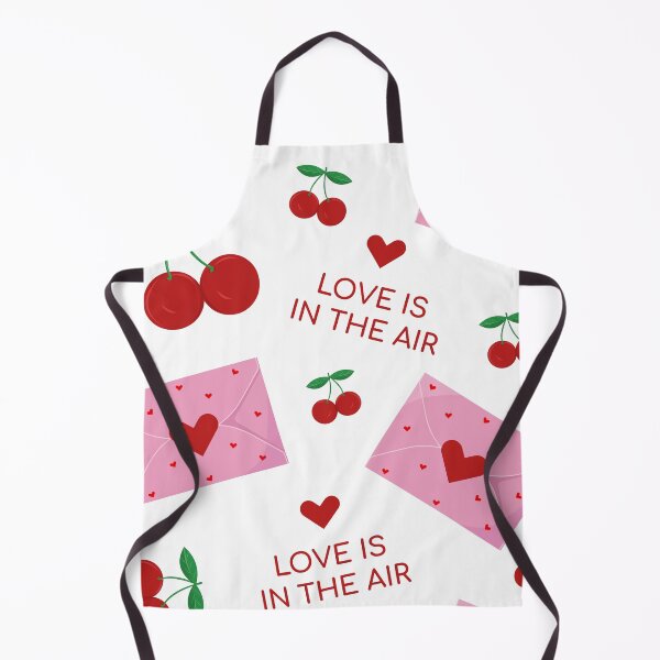 Item preview,  cherry love seamless pattern for Valentine's Day, in flat style for love presents, festive, wrapping paper, textile print, postcard, greeting card with red heart	 designed and sold by burmacat.