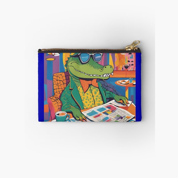 Item preview, Cool Coffee Gator – Funny Alligator in Sunglasses Reading the Newspaper designed and sold by Kmcantley.