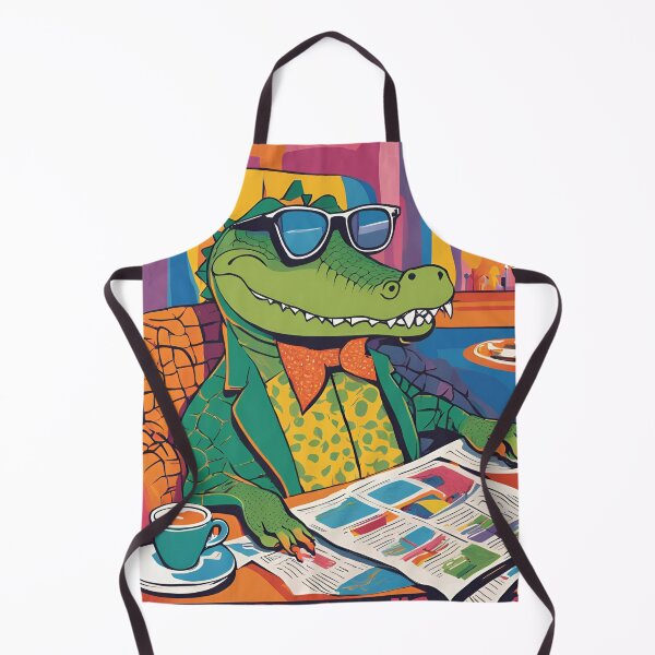 Item preview, Cool Coffee Gator – Funny Alligator in Sunglasses Reading the Newspaper designed and sold by Kmcantley.