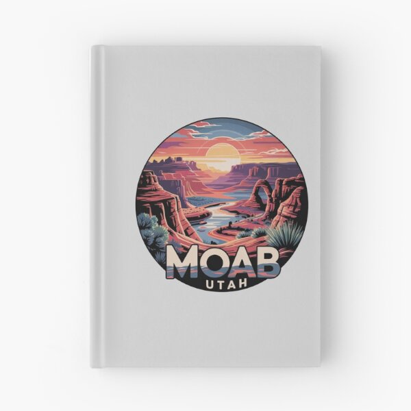 Item preview, Moab Utah Canyon Sunset - Colorful Desert River Badge Illustration designed and sold by CircinusStore.