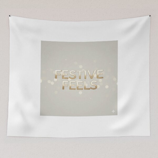 Item preview, Golden Festive Feelings Typography Art designed and sold by digisetumedia.