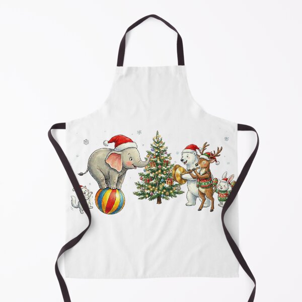 Item preview, Whimsical Christmas Animal Band & Elephant Balancing Act Watercolor designed and sold by shikuldo7.