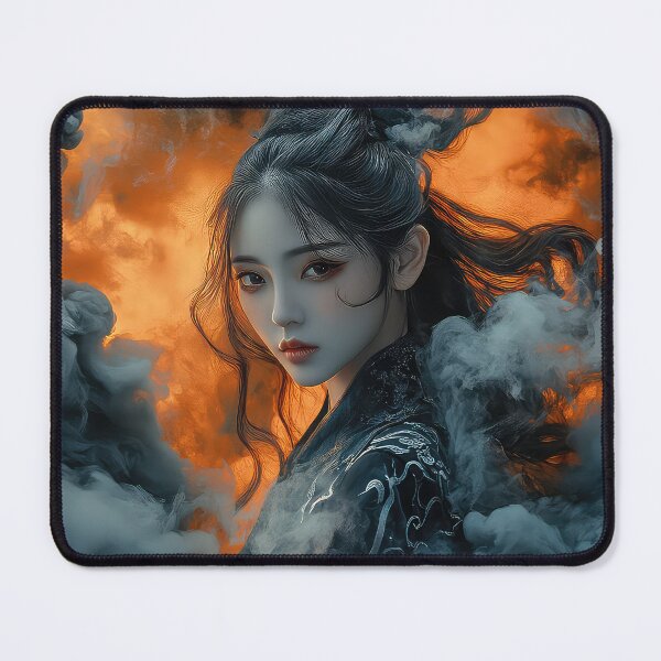 Item preview, Asian Lady Warrior Dragon Clouds designed and sold by thewandswant.