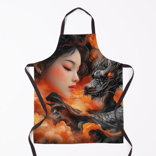 Item preview, Asian Lady Warrior Dragon Clouds designed and sold by thewandswant.