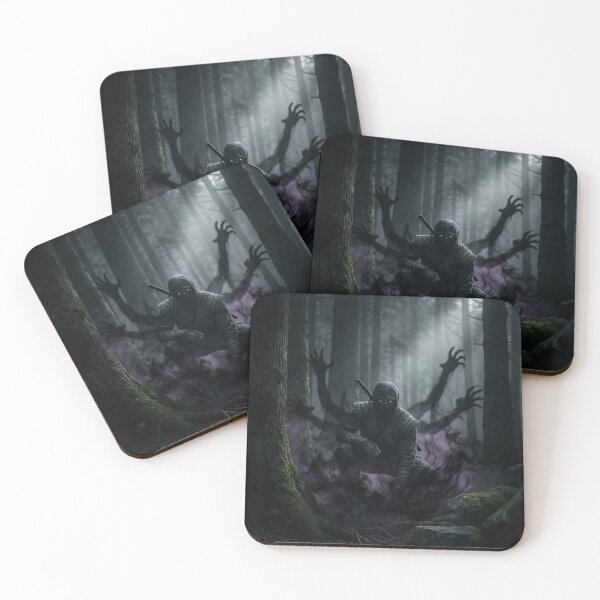 Item preview, Shadowborne Ninja in Cursed Forest – Dark Japanese Warrior Art | Mori no Akari designed and sold by Mori-no-Akari.