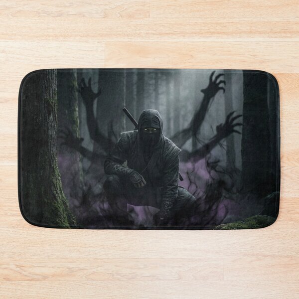 Item preview, Shadowborne Ninja in Cursed Forest – Dark Japanese Warrior Art | Mori no Akari designed and sold by Mori-no-Akari.