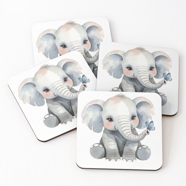Item preview, Baby Elephant With Butterfly Friend designed and sold by GrumpySableye.
