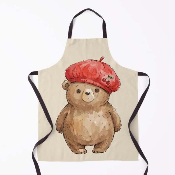 Item preview, Cherry Aesthetic: Cherry Beret Bear designed and sold by bapupa.