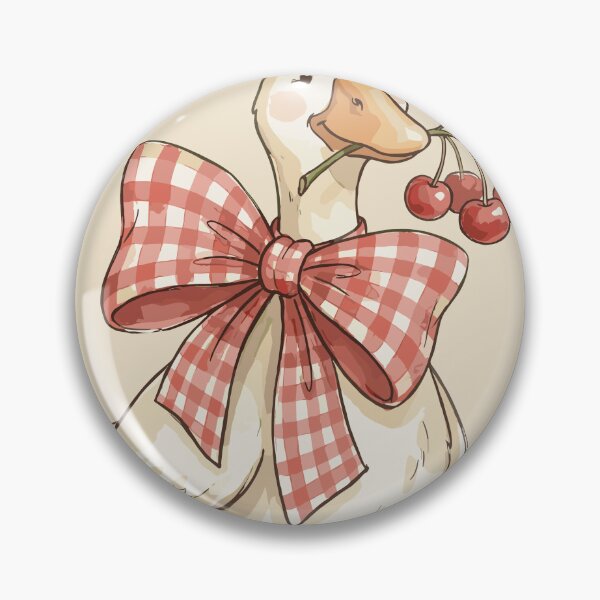 Item preview, Cherry Aesthetic: Gingham Glamour Goose designed and sold by bapupa.