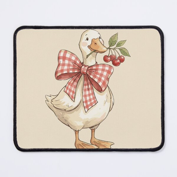 Item preview, Cherry Aesthetic: Gingham Glamour Goose designed and sold by bapupa.