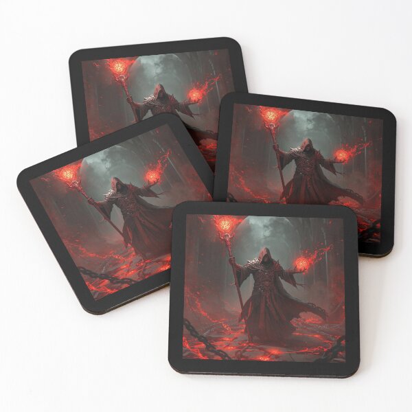 Item preview, Warlock of the Damned – Dark Fantasy Pact Magic Art designed and sold by Ferdopalec.