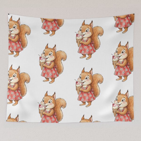 Item preview, Cherry Aesthetic: Strawberry Sundress Squirrel designed and sold by bapupa.