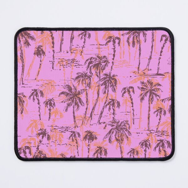 Item preview, Tropical palms jungle beach on pink designed and sold by bokasin.
