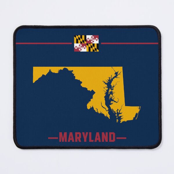 Item preview, Maryland State Pride - Gold Silhouette Map with Flag Crest designed and sold by mashmosh.