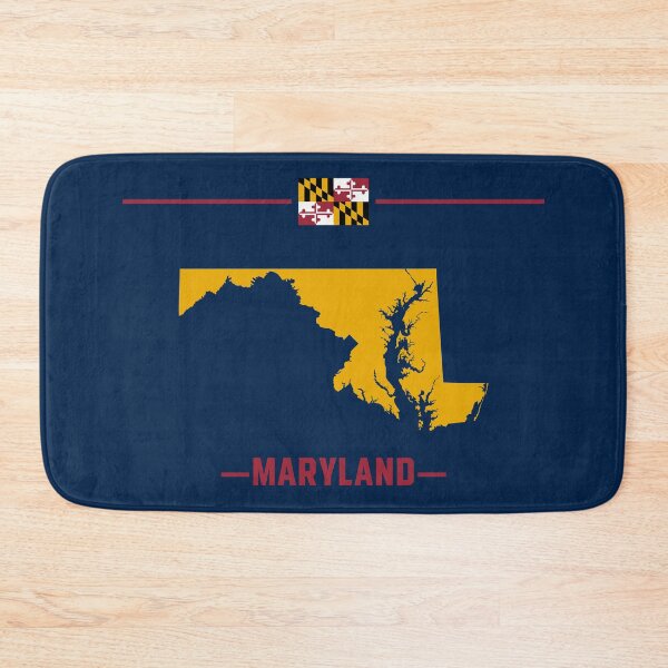 Item preview, Maryland State Pride - Gold Silhouette Map with Flag Crest designed and sold by mashmosh.