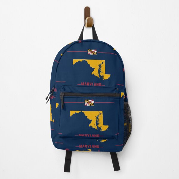 Item preview, Maryland State Pride - Gold Silhouette Map with Flag Crest designed and sold by mashmosh.