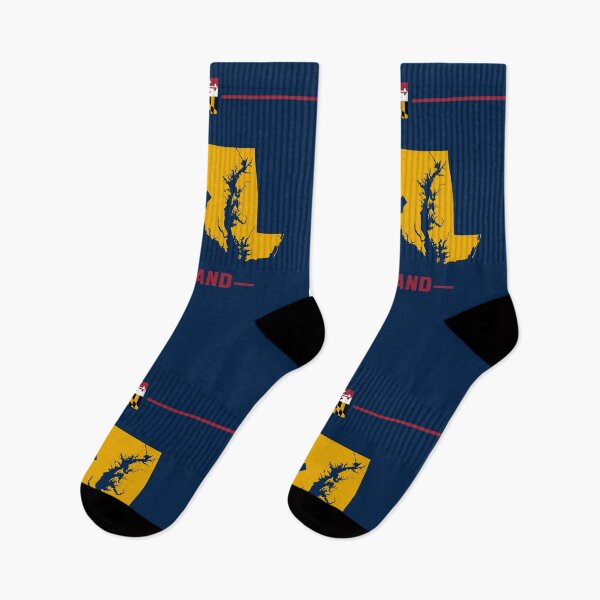 Item preview, Maryland State Pride - Gold Silhouette Map with Flag Crest designed and sold by mashmosh.