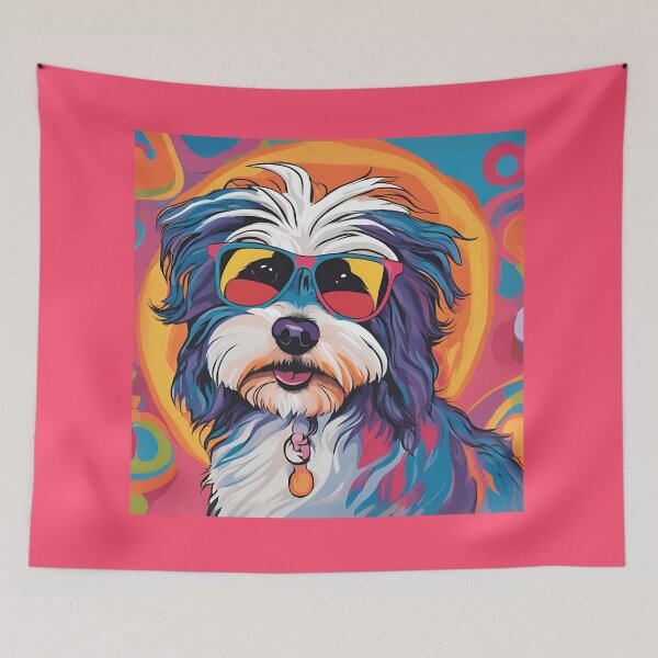 Item preview, Cool Havanese Vibes ? Colorful Dog Art in Matisse Style with Sunglasses designed and sold by Kmcantley.