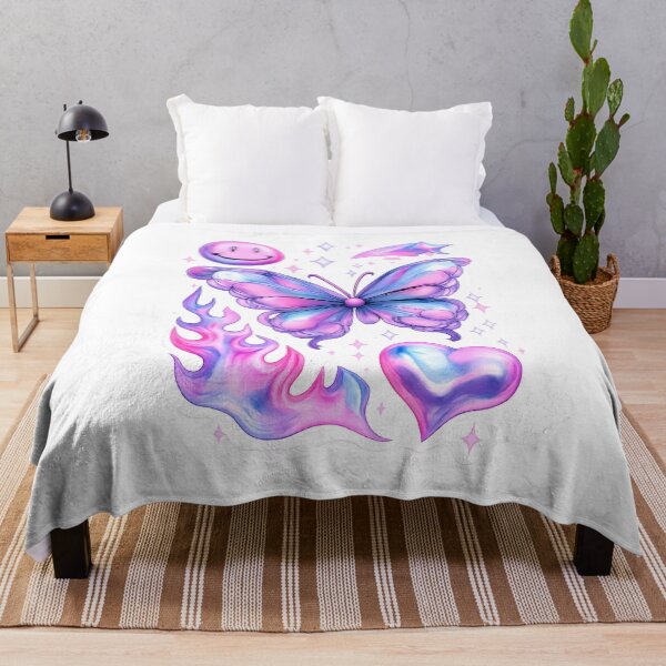 Item preview, Pastel Dream Butterfly – Y2K Sparkles, Heart & Flames (Sticker Aesthetic) designed and sold by InkMalinois.