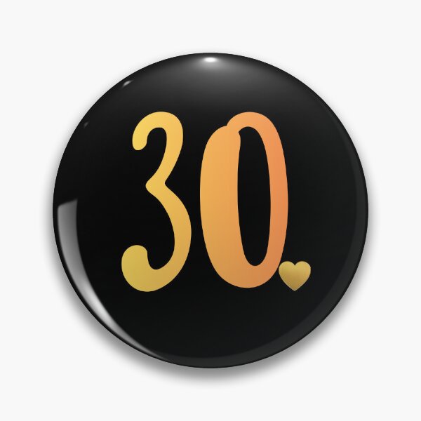 Item preview, 30th Birthday Minimal Gold Heart Celebration Design designed and sold by tarzbol.