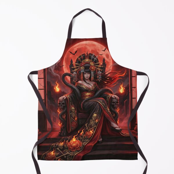 Item preview, Jigoku Dayu – Hell Courtesan Queen of Flames | Dark Japanese Myth Art | Mori no Akari designed and sold by Mori-no-Akari.