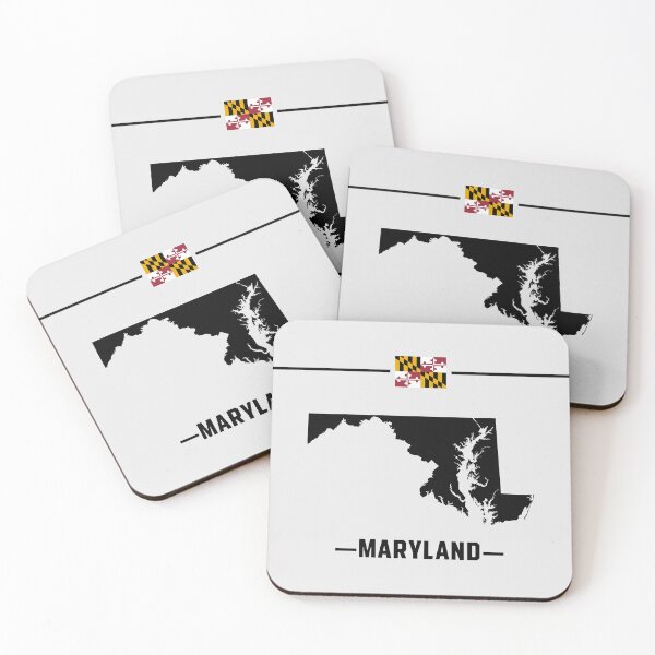 Item preview, Maryland Pride, Minimalist State Map & Heritage Flag designed and sold by mashmosh.