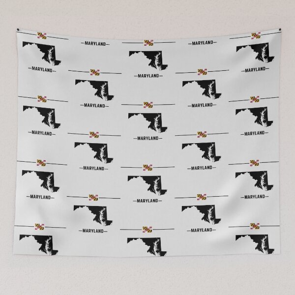 Item preview, Maryland Pride, Minimalist State Map & Heritage Flag designed and sold by mashmosh.
