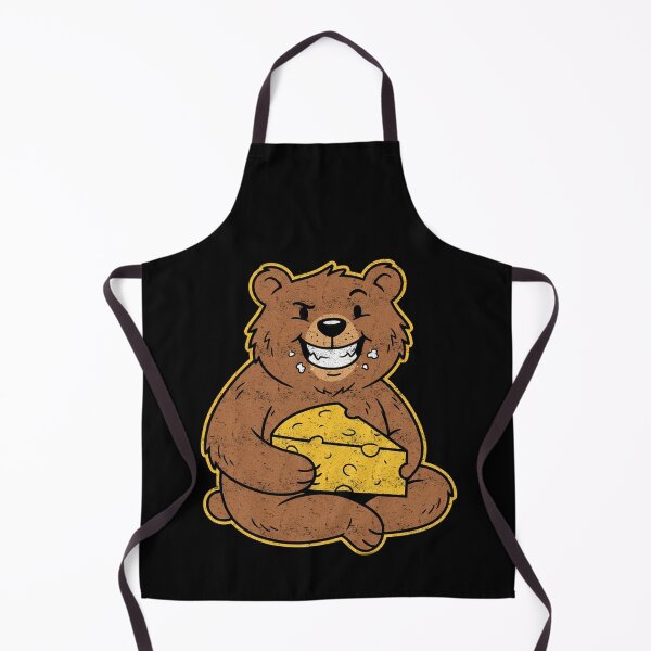 Item preview, Funny Bear Cheese Lover Cartoon Illustration designed and sold by FreshVibe Prints.