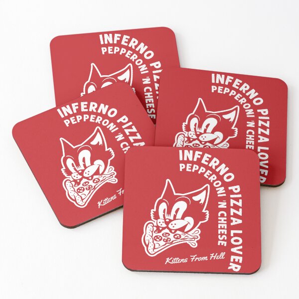 Artikelvorschau, INFERNO PIZZA LOVER - WHITE - Kittens from Hell entworfen und verkauft von PuckShop.