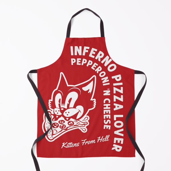 Item preview, INFERNO PIZZA LOVER - WHITE - Kittens from Hell designed and sold by PuckShop.