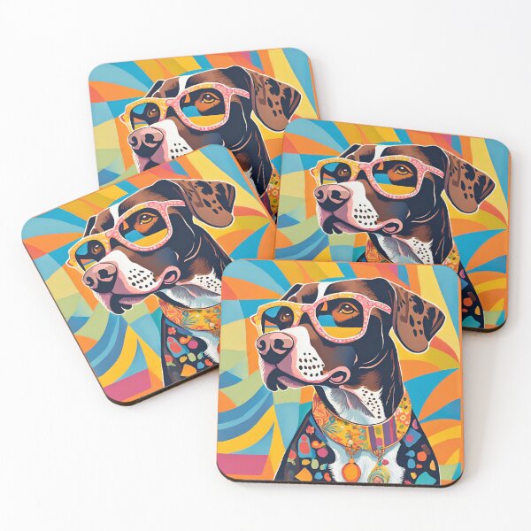 Item preview, Cool GSP in Sunglasses – Colorful Matisse-Style German Shorthaired Pointer Art designed and sold by Kmcantley.
