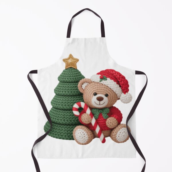 Item preview, crochet Xmas tree and teddy designed and sold by szydelkowanika.