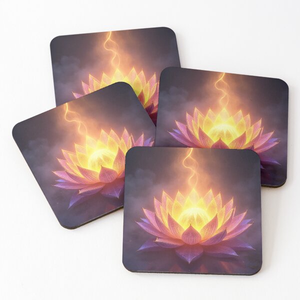 Item preview, Sacred Lotus Awakening – Golden Aura Spiritual Art designed and sold by OhmAuraArt.