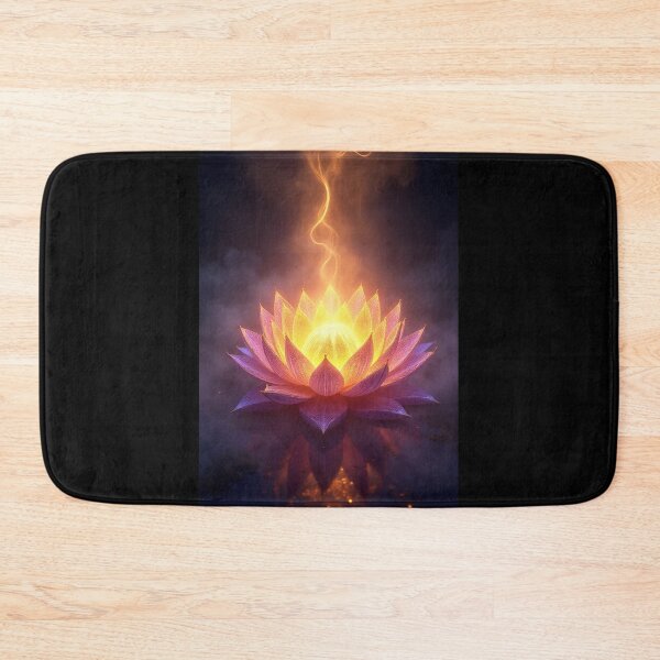 Item preview, Sacred Lotus Awakening – Golden Aura Spiritual Art designed and sold by OhmAuraArt.