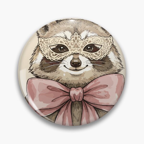 Item preview, Cute Coquette: Ribbon Raccoon Ruffle designed and sold by bapupa.