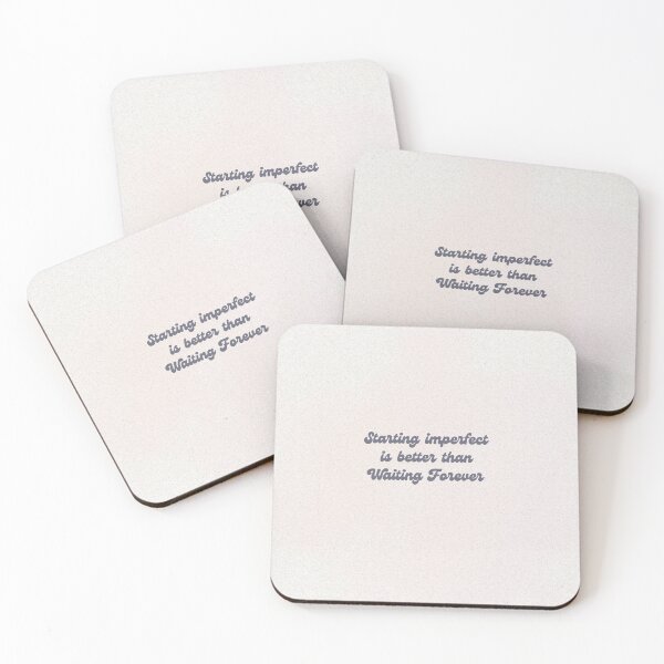 Item preview, Begin Imperfectly – Minimal Motivational Quote designed and sold by TracedBySun.