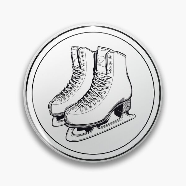 Item preview, Winter Sports Games Black White Figure Skates Sticker designed and sold by colorleafz.