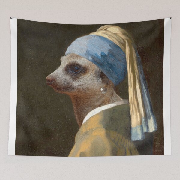Item preview, Vermeerkat - The Meerkat With A Pearl Earring designed and sold by letitrip.