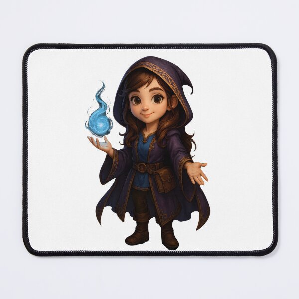 Item preview, Cute Fantasy Wizard Girl – Magical Sorceress Character Illustration designed and sold by shikuldo7.