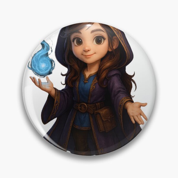 Item preview, Cute Fantasy Wizard Girl – Magical Sorceress Character Illustration designed and sold by shikuldo7.