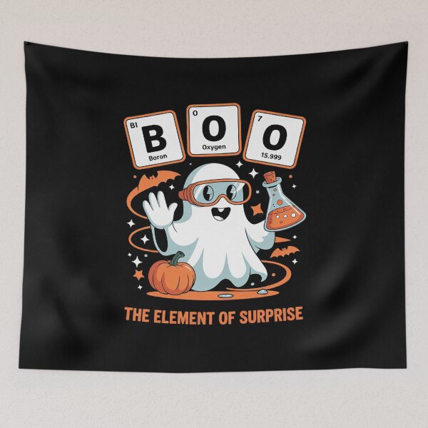 Item preview, Chemistry Boo The Element Of Surprise Cute Chemist Halloween 1  designed and sold by RoyTill0Art.