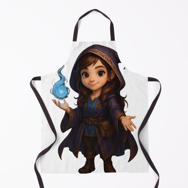 Item preview, Cute Fantasy Wizard Girl – Magical Sorceress Character Illustration designed and sold by shikuldo7.