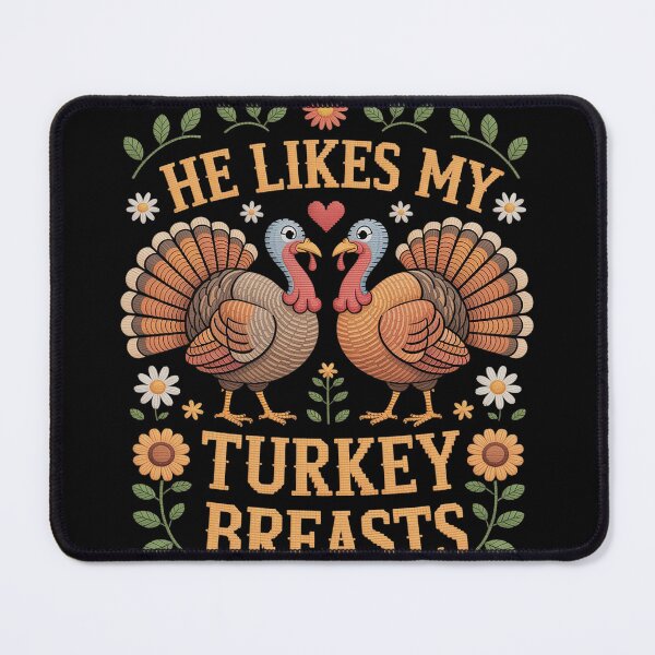 Item preview, Womens He Likes My Turkey Breasts Thanksgiving Floral Fall Vibes  designed and sold by RuthGAArt.