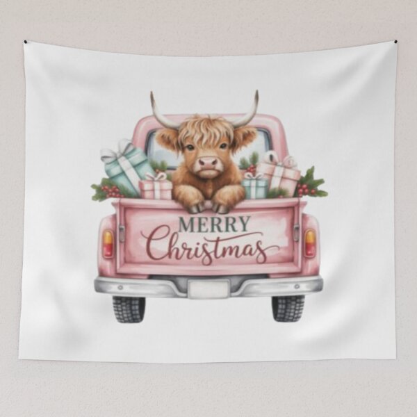 Item preview, Xmas truck with holy cow and presents designed and sold by szydelkowanika.