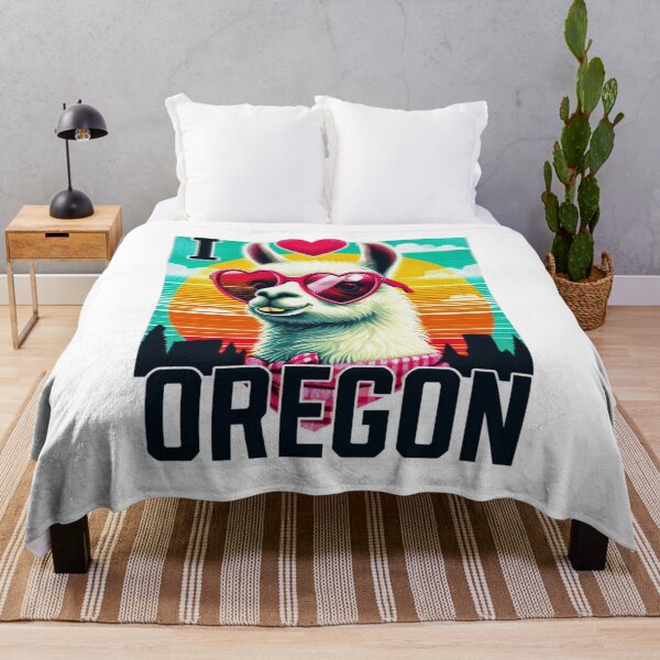 Item preview, I Love Oregon Llama ❤️ Retro Colorful Llama in Heart Sunglasses designed and sold by Kmcantley.