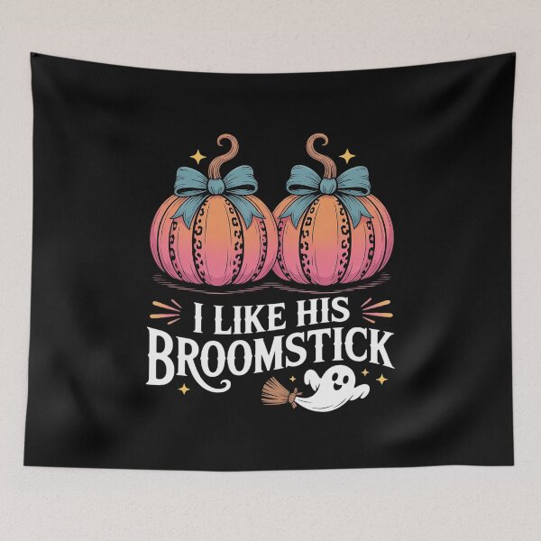 Item preview, Womens I Like His Broomstick He Love My Pumpkins Couples Halloween  designed and sold by RuthGAArt.