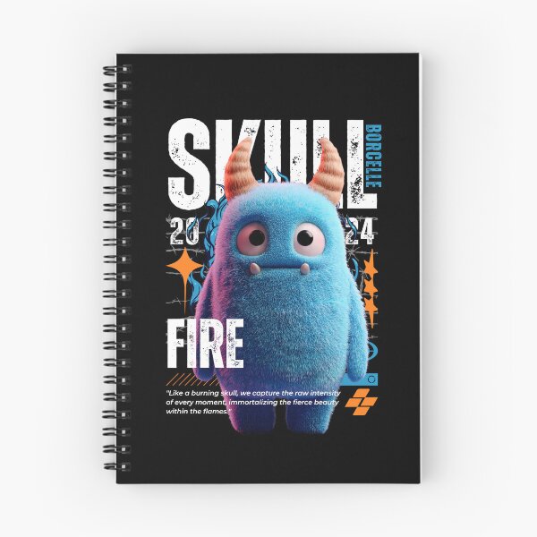 Item preview, Blue Furry Monster Skull Fire Streetwear Graphic designed and sold by pantacreation.